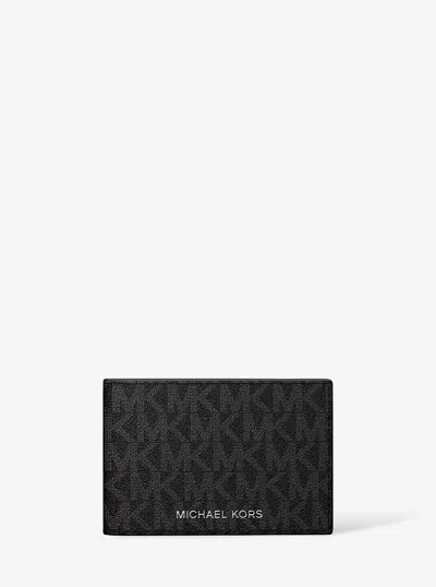 Michael Kors Cooper Signature Logo Wallet In Black