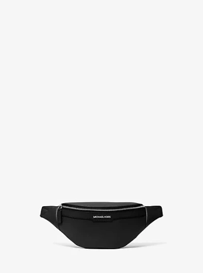 Michael Kors Cooper Small Leather Belt Bag In Black