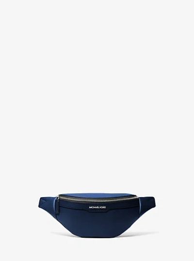 Michael Kors Cooper Small Leather Belt Bag In Blue