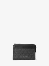 Michael Kors Cooper Small Signature Logo Zip Pouch In Black