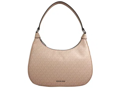 Michael Kors Cora Large Powder Blush Shoulder Crossbody Bag Purse In Beige