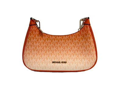 Michael Kors Cora Medium Pvc Zip Pouchette Crossbody Bag In White