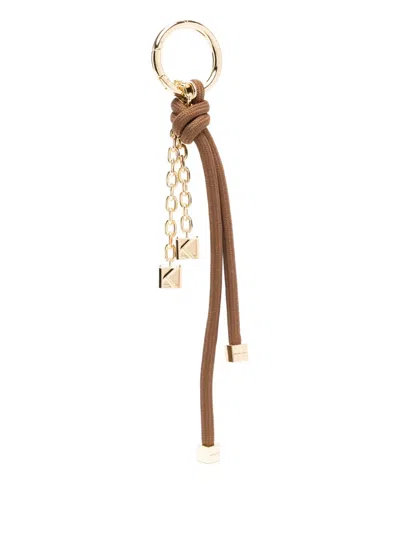 Michael Kors Cord Bag Charm In Brown