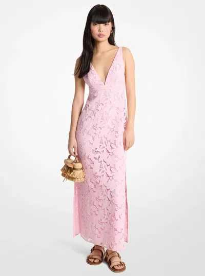 Michael Kors Corded Floral Lace Maxi Dress In Multi