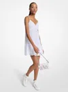 Michael Kors Corded Floral Lace Mini Slip Dress In White