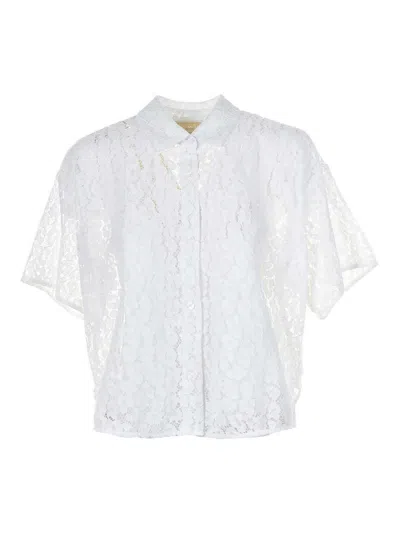 Michael Kors Corded Lace Shirt In White