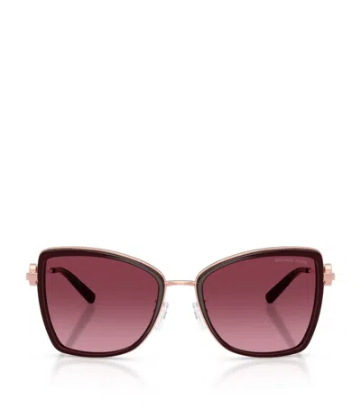 Michael Kors Corsica Butterfly Sunglasses In Gold