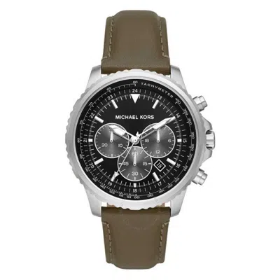 Michael Kors Cortlandt Chronograph Quartz Black Dial Men's Watch Mk8985 In Green