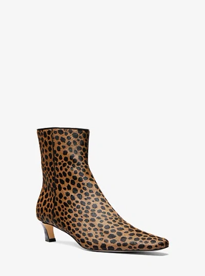 Michael Kors Cosmo Cheetah Print Calf Hair Boot In Natural