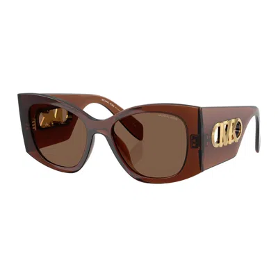 Michael Kors Costa Blanca Brown Solid Cat Eye Ladies Sunglasses Mk2244u 402173 53