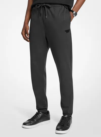 Michael Kors Cotton Blend Jogger In Black