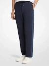 Michael Kors Cotton Blend Track Pants In Blue