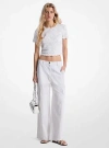 Michael Kors Cotton Cargo Pants In White