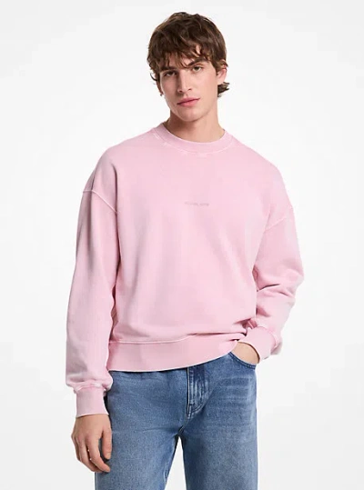 Michael Kors Cotton Crewneck Sweatshirt In Pink