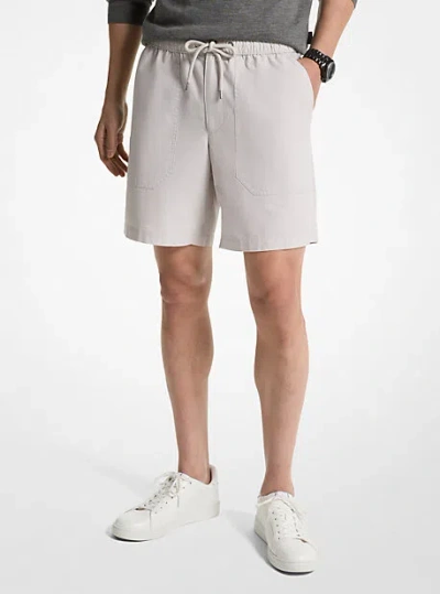 Michael Kors Cotton Drawstring Shorts In Grey