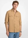 Michael Kors Cotton Flannel Shirt In Brown
