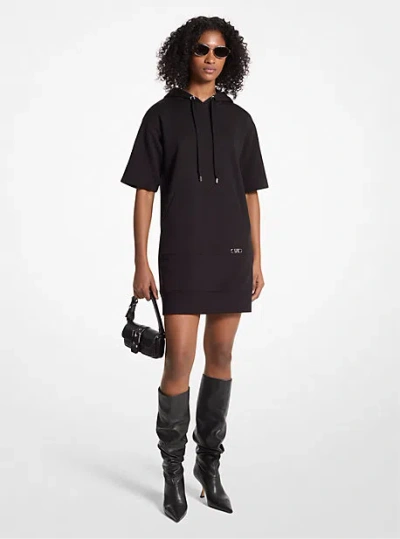 Michael Kors Cotton Hoodie Dress In Black