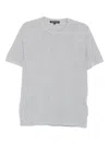 Michael Kors Cotton Knitted T-shirt In Gray