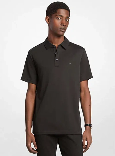 Michael Kors Cotton Polo Shirt In Black