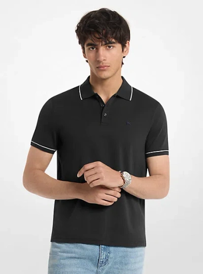 Michael Kors Cotton Polo Shirt In Black