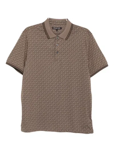 Michael Kors Cotton Polo Shirt In Brown