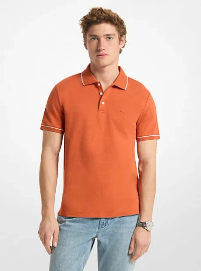 Michael Kors Cotton Polo Shirt In Orange