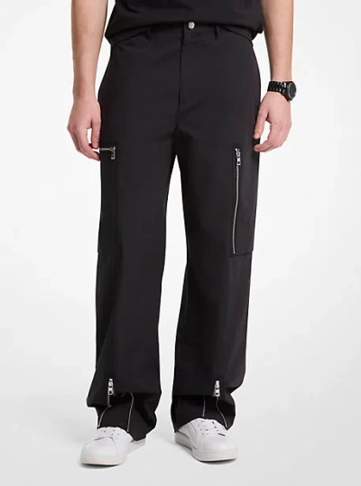 MICHAEL KORS COTTON POPLIN ZIP CARGO PANTS