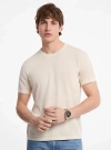 Michael Kors Cotton Short-sleeve Sweater In Neutral