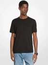 Michael Kors Cotton Short-sleeve Sweater In Black