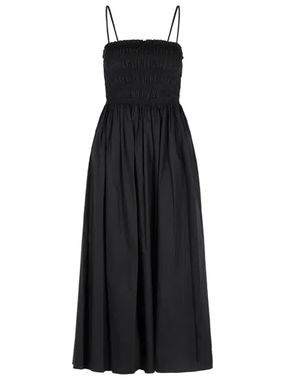 Michael Kors Cotton 'smocked' Dress In Black