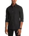 Michael Kors Cotton Stretch Classic Fit Button Down Shirt In Black