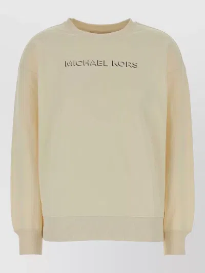 Michael Kors Cotton Sweatshirt Crew Neck Long Sleeves In Multi