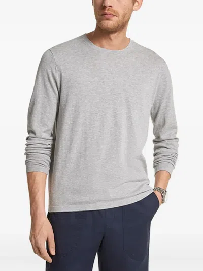 Michael Kors Cotton Jersey Crewneck Sweater In Grey