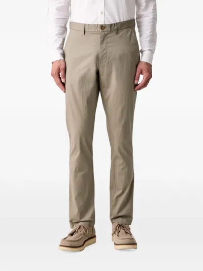 Michael Kors Cotton-blend Chino Trousers With A Slim Fit In Gold