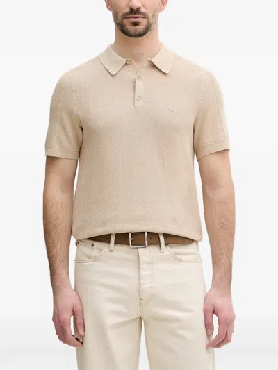 Michael Kors Cotton-mouliné Polo Shirt In Neutral