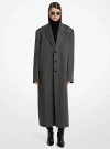 Michael Kors Covert Twill Wool Slouch Coat In Multi