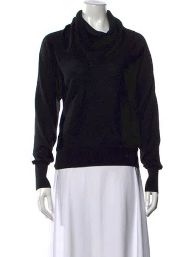 Pre-owned Michael Kors Cowl Neck Sweater In Black/metallic