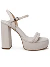 Michael Kors Cream Leather Laci Sandals In Beige