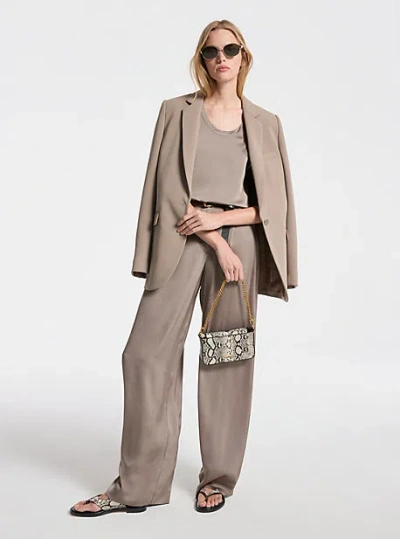 Michael Kors Crepe Blazer In Gray