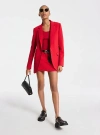 Michael Kors Crepe Blazer In Red