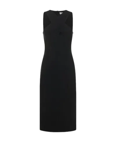 Michael Kors Crepe Mid-length Dress In Black