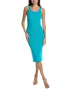 Michael Kors Collection Crepe Sheath Dress In Blue