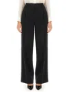Michael Kors Crepe Wide-leg Trousers In Nero