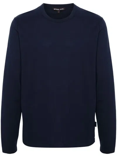 Michael Kors Crew-neck Cotton Jumper In Blue