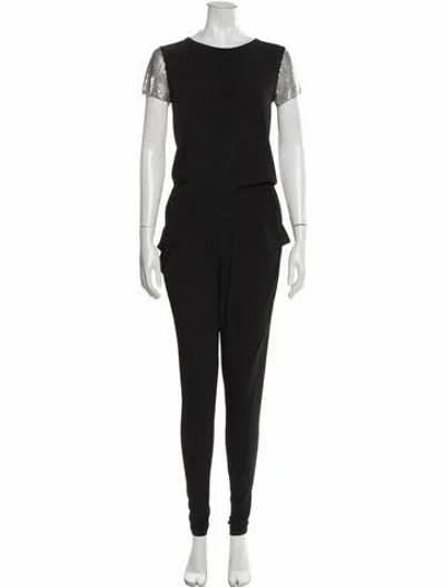 Pre-owned Michael Kors Crew Neck Jumpsuit In Black