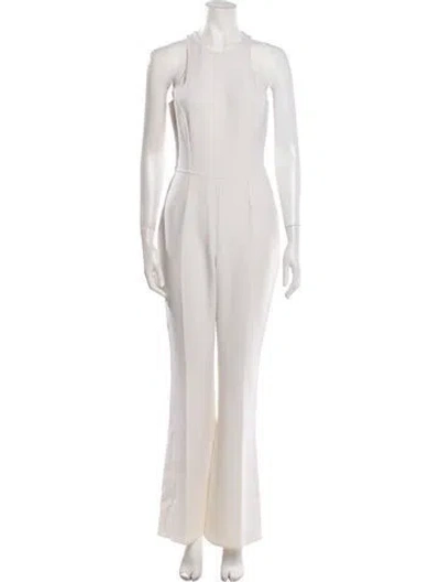 Pre-owned Michael Kors Crew Neck Jumpsuit In White