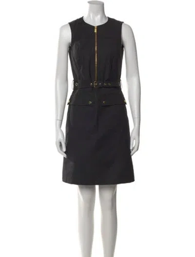 Pre-owned Michael Kors Crew Neck Knee-length Dress In Black