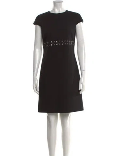 Pre-owned Michael Kors Crew Neck Knee-length Dress In Black