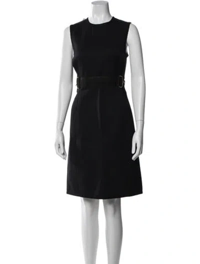 Pre-owned Michael Kors Crew Neck Knee-length Dress In Black