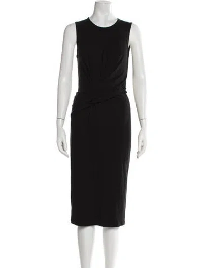 Pre-owned Michael Kors Crew Neck Knee-length Dress In Black